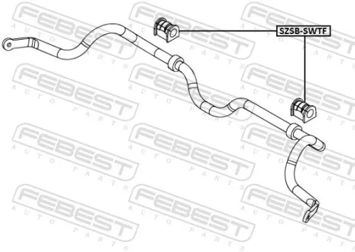 FEBEST Mounting, stabiliser bar (SZSB-SWTF)