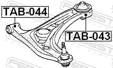 FEBEST Mounting, control/trailing arm (TAB-043)