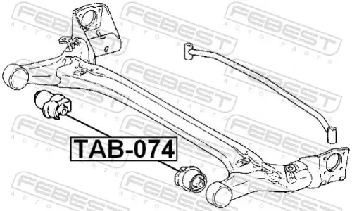 FEBEST Bushing, axle beam (TAB-074)