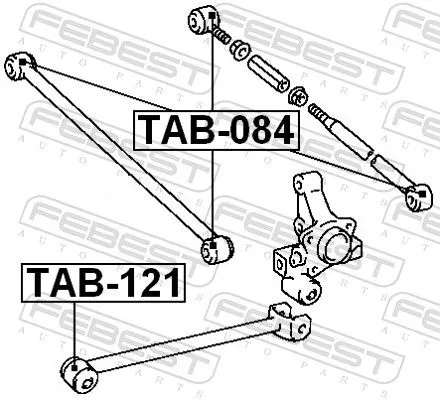 FEBEST Mounting, control/trailing arm (TAB-084)