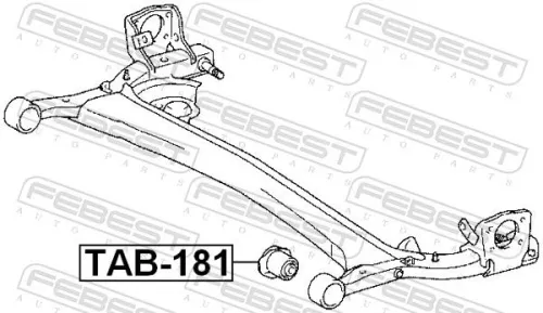FEBEST Bushing, axle beam (TAB-181)