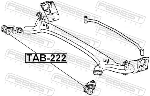 FEBEST Bushing, axle beam (TAB-222)