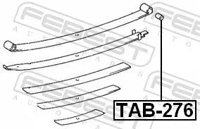 FEBEST Bushing, leaf spring (TAB-276)