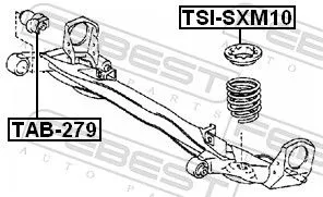 FEBEST Bushing, axle beam (TAB-279)