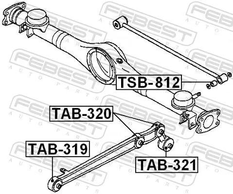 FEBEST Mounting, control/trailing arm (TAB-319)