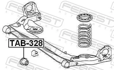 FEBEST Bushing, axle beam (TAB-328)