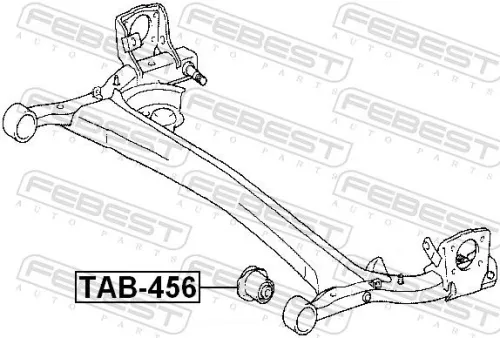 FEBEST Bushing, axle beam (TAB-456)