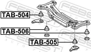 FEBEST Mounting, support frame/subframe (TAB-506)