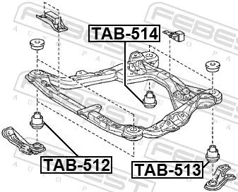FEBEST Mounting, support frame/subframe (TAB-514)