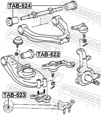 FEBEST Mounting, control/trailing arm (TAB-523)