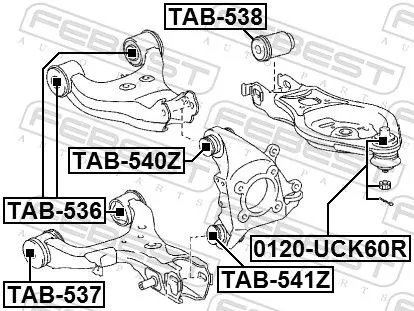 FEBEST Mounting, control/trailing arm (TAB-537)