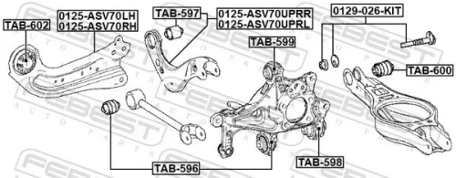 FEBEST Mounting, control/trailing arm (TAB-602)