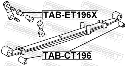 FEBEST Bushing, leaf spring (TAB-CT196)