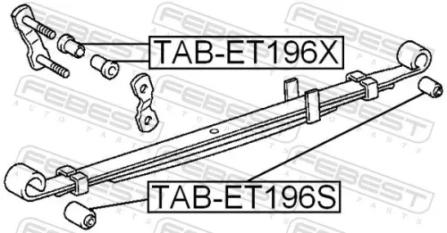 FEBEST Bushing, leaf spring (TAB-ET196X)