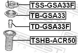 FEBEST Rolling Bearing, suspension strut support mount (TB-GSA33)