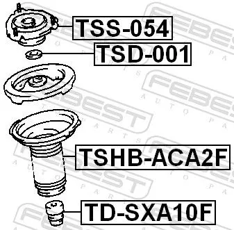 FEBEST Rubber Buffer, suspension (TD-SXA10F)
