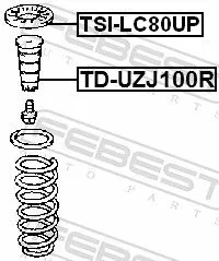 FEBEST Rubber Buffer, suspension (TD-UZJ100R)