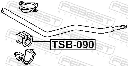 FEBEST Mounting, stabiliser bar (TSB-090)