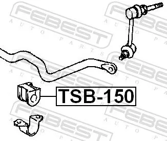 FEBEST Mounting, stabiliser bar (TSB-150)