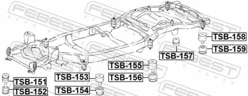 FEBEST Bushing, axle beam (TSB-152)
