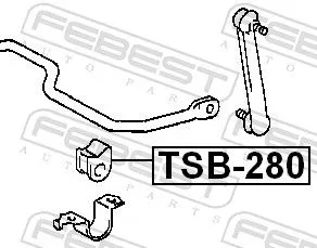 FEBEST Mounting, stabiliser bar (TSB-280)