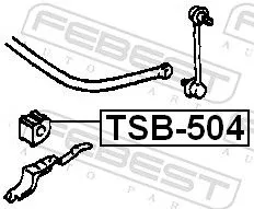 FEBEST Mounting, stabiliser bar (TSB-504)