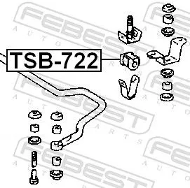FEBEST Mounting, stabiliser bar (TSB-722)