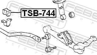 FEBEST Mounting, stabiliser bar (TSB-744)