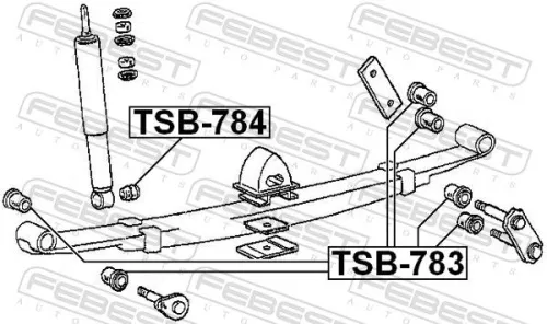 FEBEST Bushing, leaf spring (TSB-783)