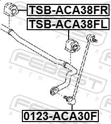 FEBEST Mounting, stabiliser bar (TSB-ACA38FR)