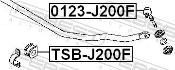 FEBEST Mounting, stabiliser bar (TSB-J200F)