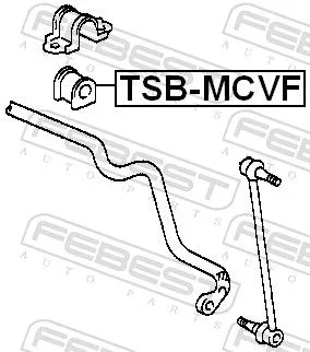 FEBEST Mounting, stabiliser bar (TSB-MCVF)