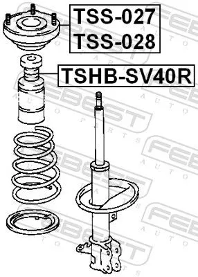 FEBEST Suspension Strut Support Mount (TSS-027)