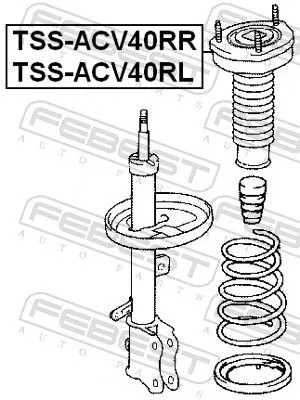 FEBEST Suspension Strut Support Mount (TSS-ACV40RR)