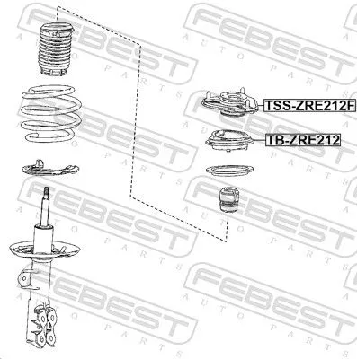 FEBEST Suspension Strut Support Mount (TSS-ZRE212F)