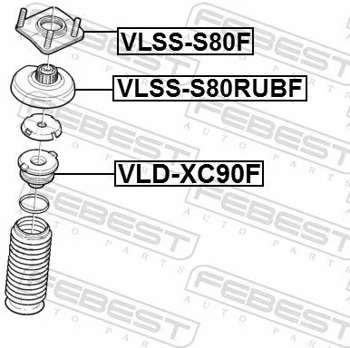 FEBEST Rubber Buffer, suspension (VLD-XC90F)