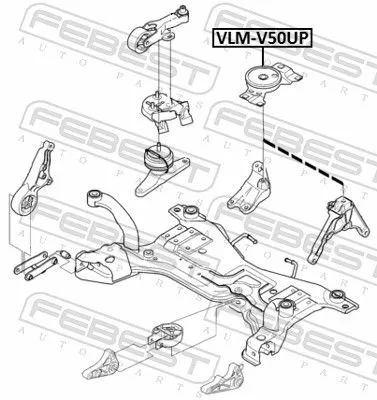 FEBEST Mounting, automatic transmission (VLM-V50UP)