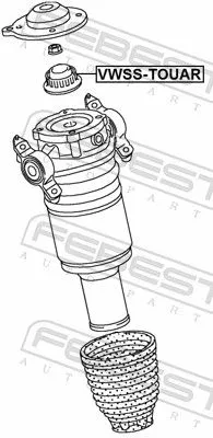 FEBEST Suspension Strut Support Mount (VWSS-TOUAR)