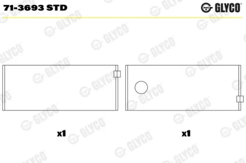 GLYCO Connecting Rod Bearing (71-3693 STD)