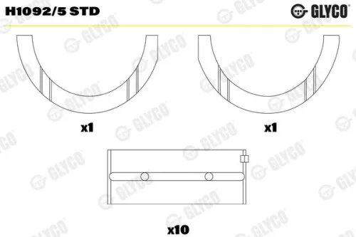 GLYCO Crankshaft Bearing (H1092/5 STD)