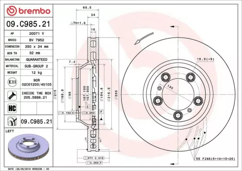 BREMBO Brake Disc (09.C985.21)
