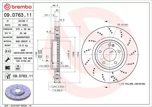 BREMBO Brake Disc (09.D763.11)