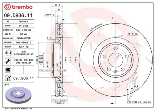 BREMBO Brake Disc (09.D936.11)