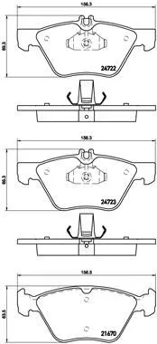 BREMBO Brake Pad Set, disc brake (P 50 075)