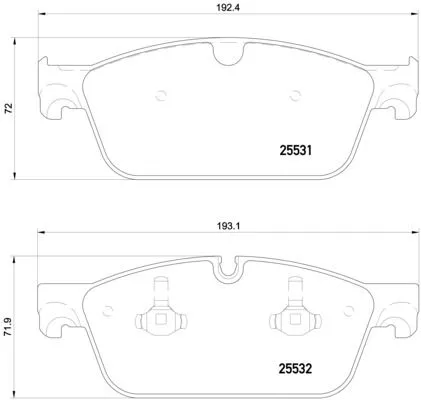 BREMBO Brake Pad Set, disc brake (P 50 112)
