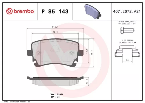 Brake Pad Set, disc brake