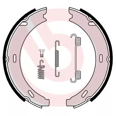 BREMBO Brake Shoe Set, parking brake (S 50 502)