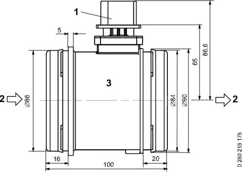 BOSCH Mass Air Flow Sensor (0 280 218 175)