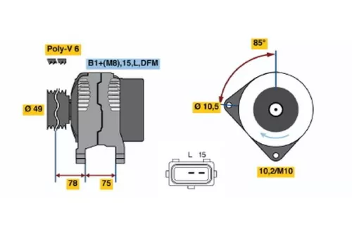 BOSCH Alternator (0986041810)