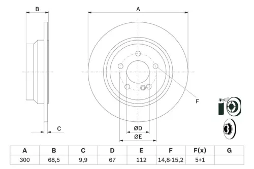 BOSCH Brake Disc (0986479041)